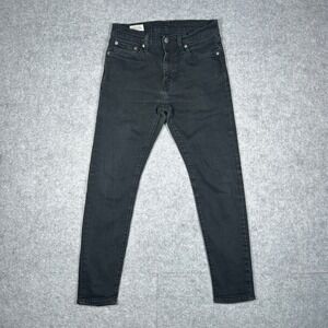 Levi's 510 Denim Jeans Mens 28x30 Black Skinny Fit Waterless Stretch